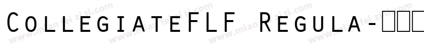 CollegiateFLF Regula字体转换